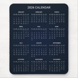 Alfombrilla De Ratón Simple Yet Elegant 2026 Calendar | Mousepad