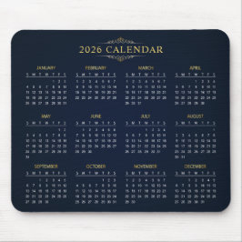 Alfombrilla De Ratón Simple Yet Elegant 2026 Calendar | Mousepad