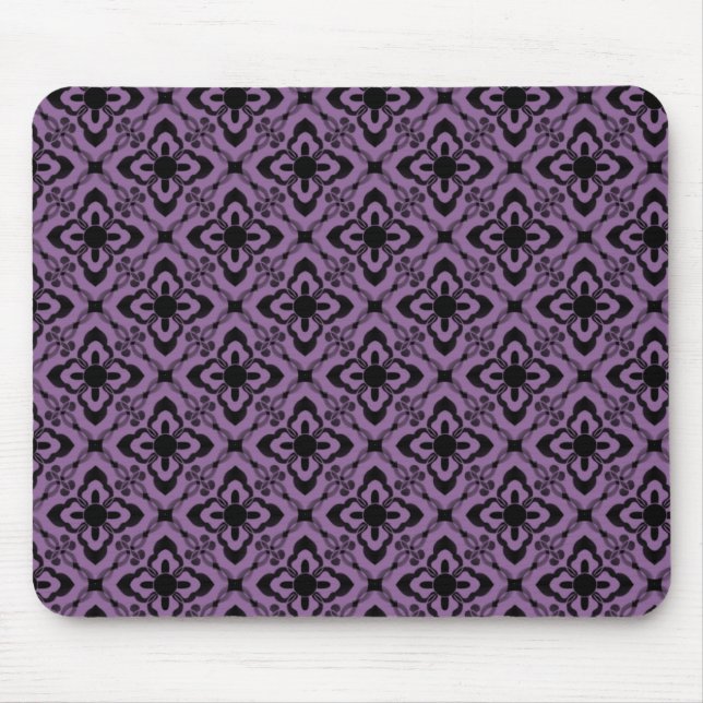 Alfombrilla De Ratón Simplemente deslumbrar Damask Mousepad, púrpura (Frente)