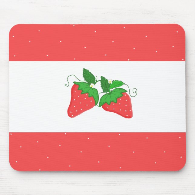 Alfombrilla De Ratón Simplemente Fresas (Frente)