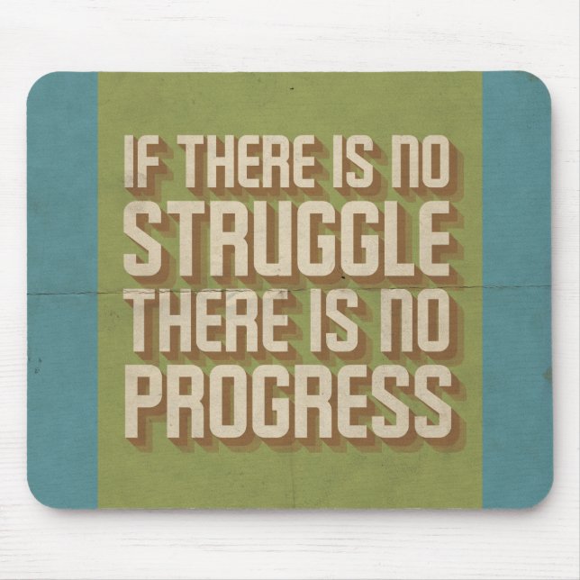 Alfombrilla De Ratón Sin Lucha Sin Progreso Motivacional Mousepad (Frente)