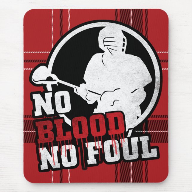 Alfombrilla De Ratón Sin Sangre No Foul Lacrosse Mousemat (Frente)