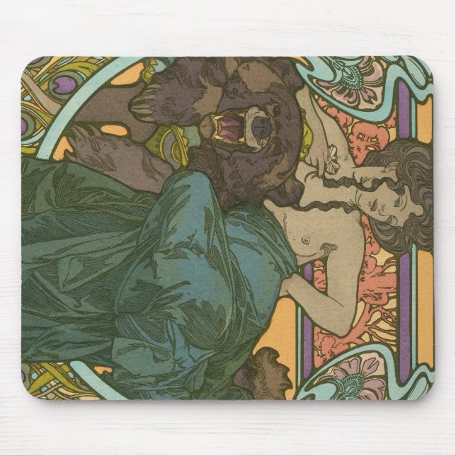 Alfombrilla De Ratón Sin título de Alphonse Mucha (1902) (Frente)