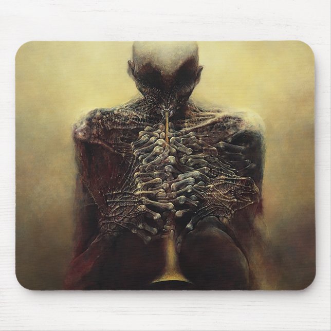 Alfombrilla De Ratón Sin título (La flautista) de Zdzislaw Beksinski (Frente)