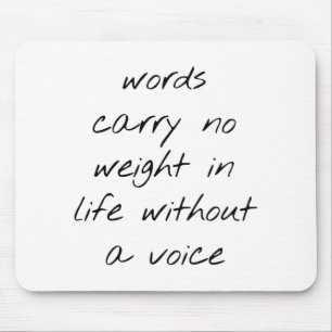 Alfombrilla de ratón sin voz