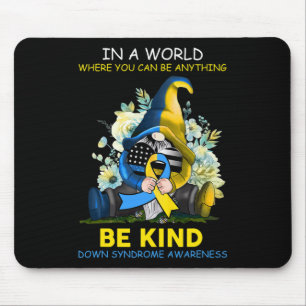 Alfombrilla De Ratón Síndrome de Down Conciencia Gnome Be Kind Sunflowe