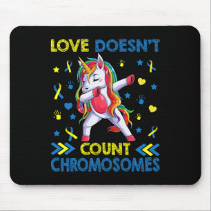 Alfombrilla De Ratón Síndrome de Down Unicornio Amor No Cuenta Cromosom
