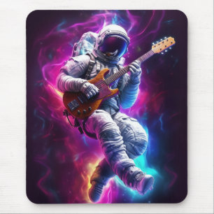 Alfombrilla De Ratón Sinfonía del vacío Astronauta Neon Cyberpunk