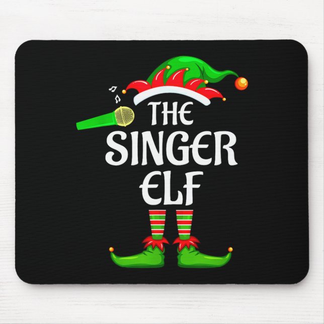 Alfombrilla De Ratón Singer Elf Matching Family Group Christmas Party P (Frente)