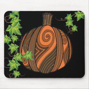 Alfombrilla De Ratón Singular Calabaza Abstrata Halloween Mousepad
