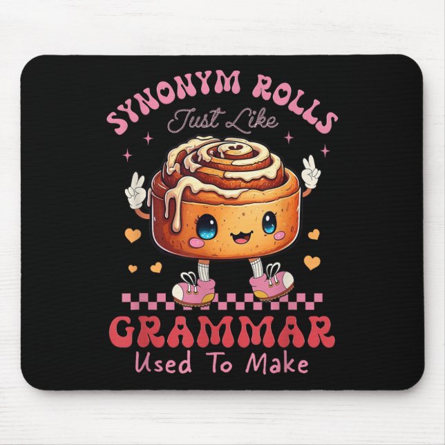 Alfombrilla De Ratón Sinónimo gracioso rollo Chiste Canela Rolls Gramma (Frente)