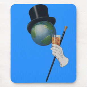 Alfombrilla De Ratón Sir Earth está tomando un cóctel