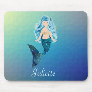 Alfombrilla De Ratón Sirena azul
