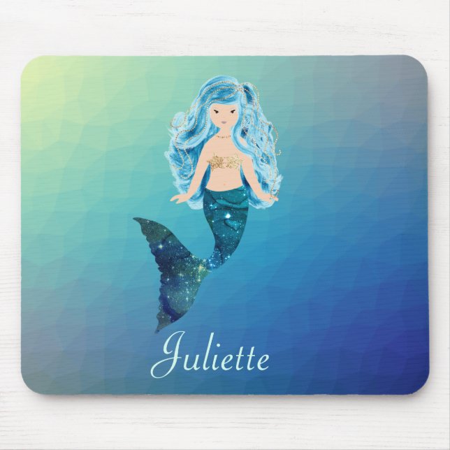 Alfombrilla De Ratón Sirena azul (Frente)