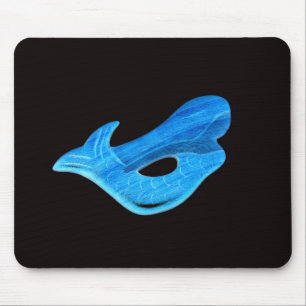 Alfombrilla De Ratón sirena azul en mousepad negro