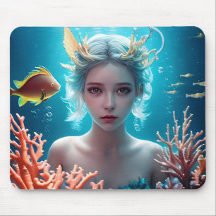 Alfombrilla De Ratón Sirena Bonita en el Océano