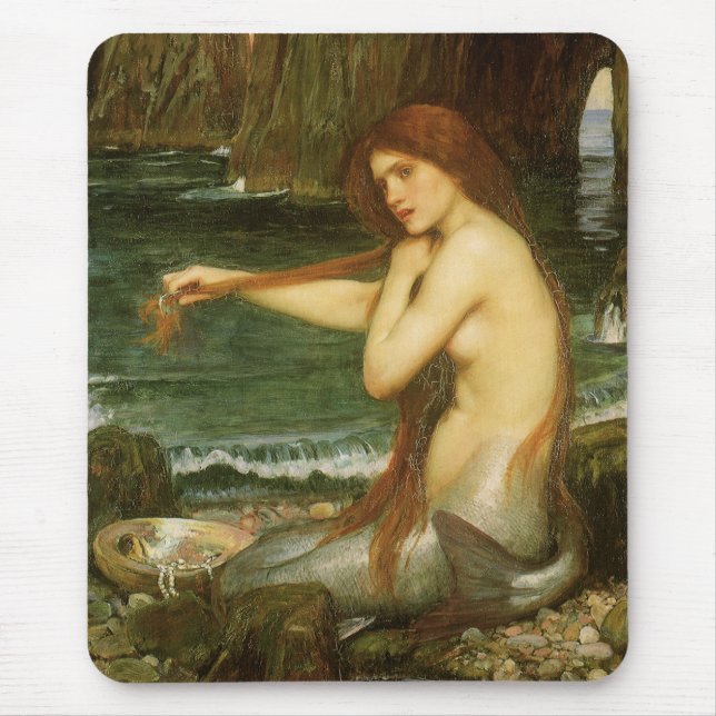 Alfombrilla De Ratón Sirena de John William Waterhouse (Frente)
