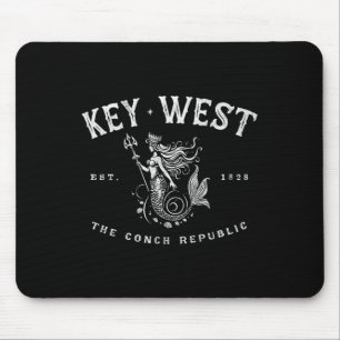 Alfombrilla De Ratón Sirena de Key West República Conch Vintage Scuby P