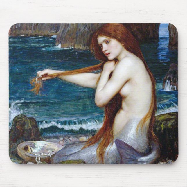 Alfombrilla De Ratón Sirena, John William Waterhouse (Frente)