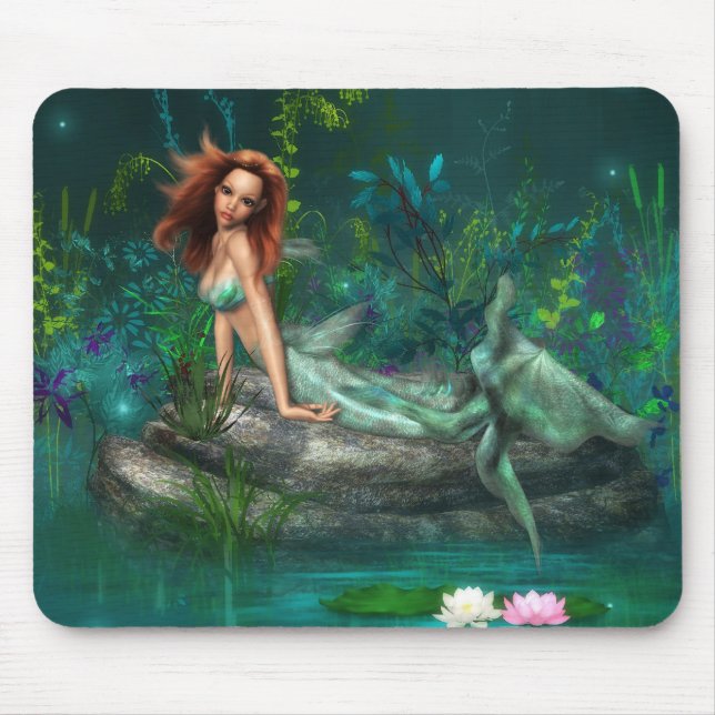 Alfombrilla De Ratón Sirena Mousepad de Adventurine (Frente)