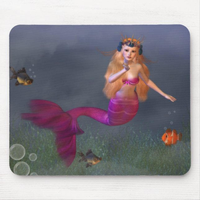 Alfombrilla De Ratón Sirena Mousepad de las rosas fuertes (Frente)