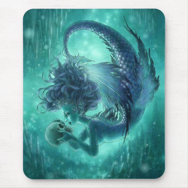 Alfombrilla De Ratón Sirena oscura Mouspad - besos del secreto (Frente)