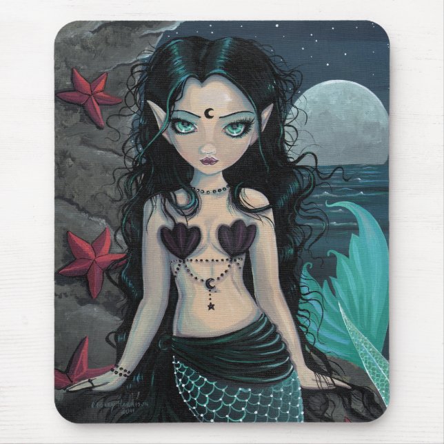 Alfombrilla de ratón Sirena Perla Oscura (Frente)