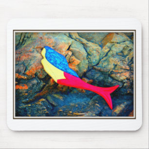 Alfombrilla De Ratón sirena roja y azul