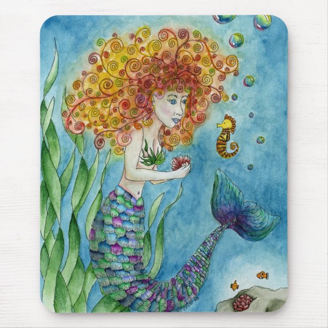 Alfombrilla De Ratón Sirena - Seahorse Mousepad (Frente)
