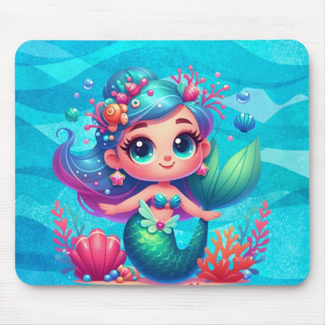 Alfombrilla De Ratón Sirena submarina (Frente)