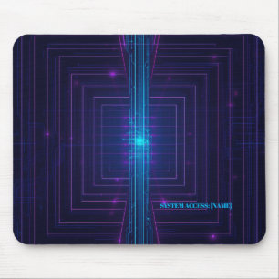Alfombrilla De Ratón Sistema de Acceso Personalizado Cyberpunk Neon