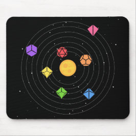 Alfombrilla De Ratón Sistema Solar Dice Set Astrología Tabletop RPG