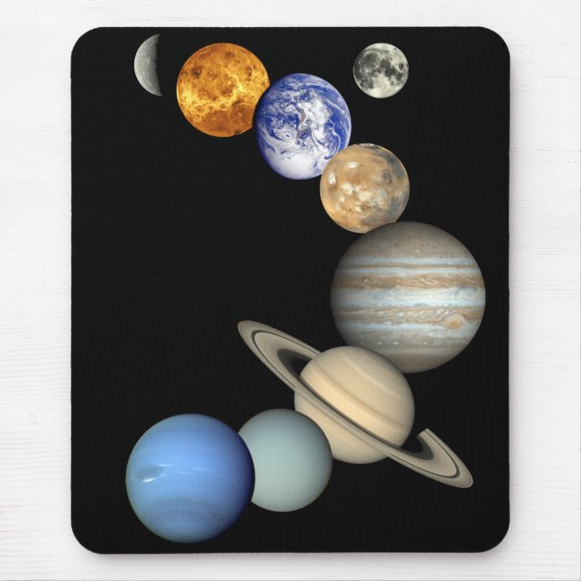 Alfombrilla De Ratón Sistema Solar Mousepad (Frente)