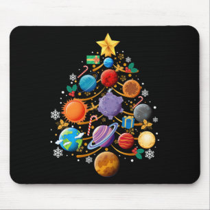 Alfombrilla De Ratón Sistema solar planetas Navidad Árbol Astronomía na
