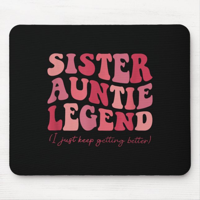 Alfombrilla De Ratón Sister Auntie Legend Groovy Funny Cool Aunties Clu (Frente)