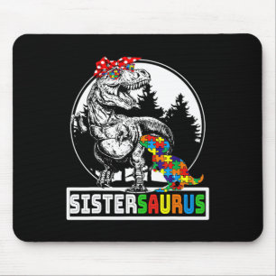 Alfombrilla De Ratón Sistersaurus T Rex Dinosaur Sister Saurus Autism A