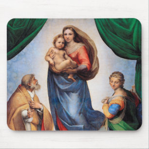 Alfombrilla De Ratón Sistine Madonna, Raphael