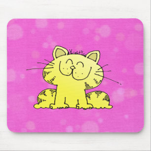 Alfombrilla De Ratón Sitio lindo del rosa del gatito