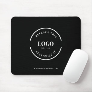 Alfombrilla De Ratón Sitio web del logo blanco de negocios Personalizad