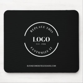Alfombrilla De Ratón sitio web del logo blanco del negocio del personal