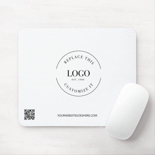 Alfombrilla De Ratón Sitio web del logo comercial simple Personalizado  (Con ratón)