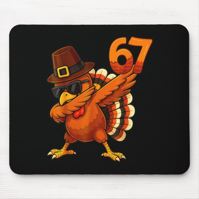 Alfombrilla De Ratón Six-seven-67-thanksgiving-meme-funny-thankful-turk (Frente)
