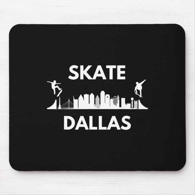 Alfombrilla De Ratón Skate Dallas Tx Skateboarding Fans Dallas Skyline  (Frente)