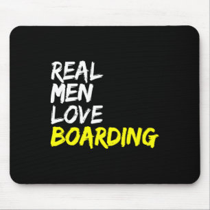 Alfombrilla De Ratón Skate Park Real Men Love Boarding Skateboard Snowb