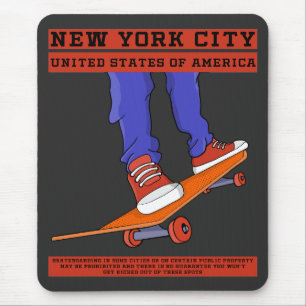 Alfombrilla De Ratón Skateboard Guay de Nueva York