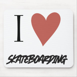 Alfombrilla De Ratón Skateboard Me encanta el skateboarding