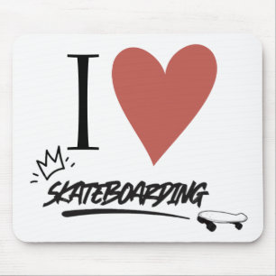 Alfombrilla De Ratón Skateboard Modern Me encanta el      skateboarding