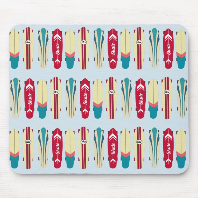 Alfombrilla De Ratón Skateboard Vintage (Frente)