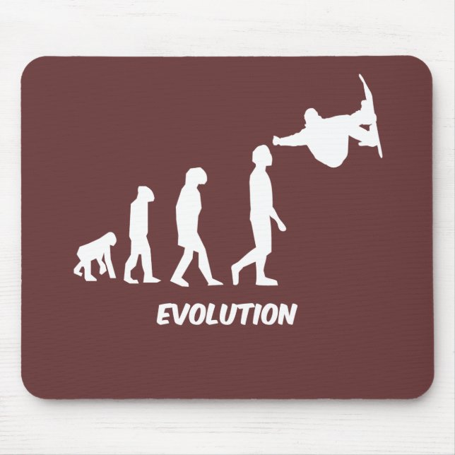 Alfombrilla De Ratón skateboarding de la evolución (Frente)