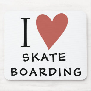 Alfombrilla De Ratón Skateboarding Red Heart